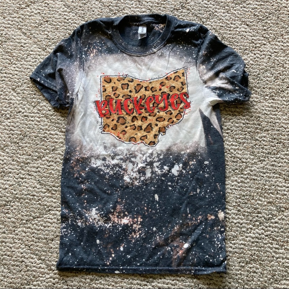 5/$15 Gildan Softstyle Gray Bleached Style Ohio Buckeyes SS Tee XS (BUNDLE ONLY)
